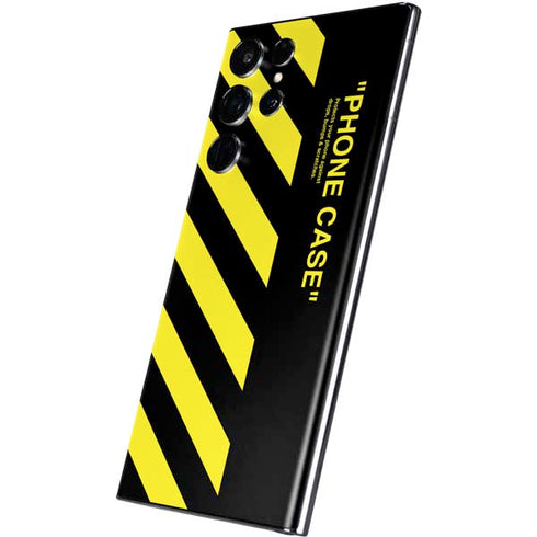 Black and Yellow Stripes Galaxy S22 Ultra Skin