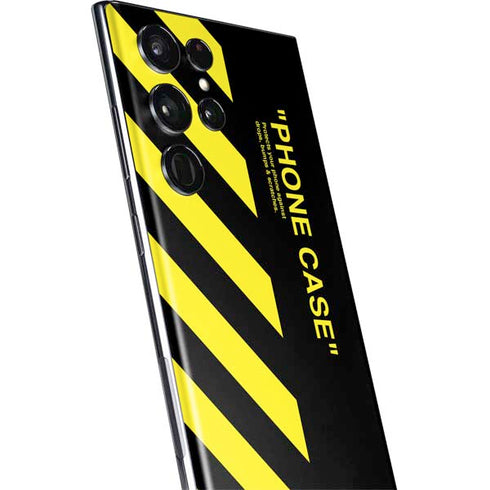 Black and Yellow Stripes Galaxy S22 Ultra Skin