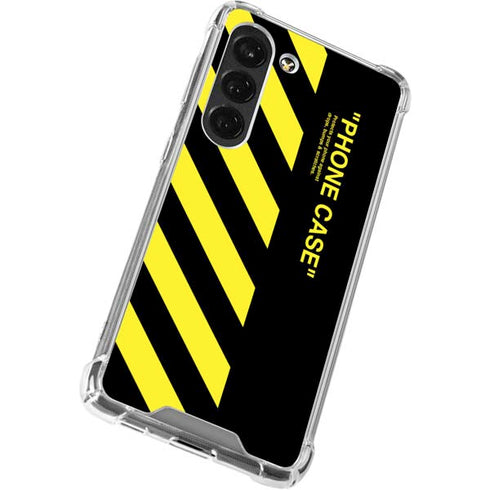 Black and Yellow Stripes Galaxy S23 Clear Case