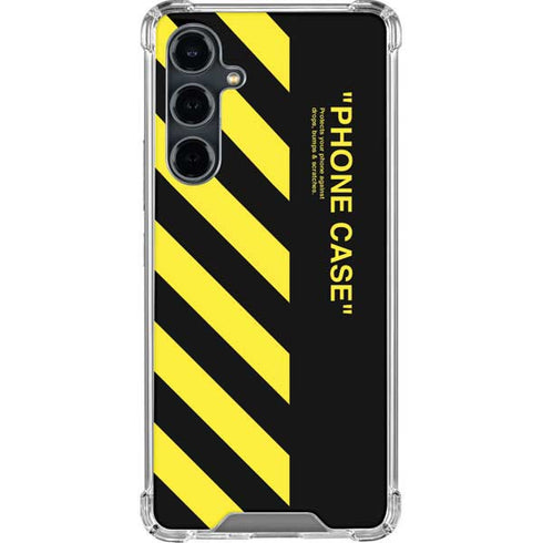 Black and Yellow Stripes Galaxy S23 FE Clear Case
