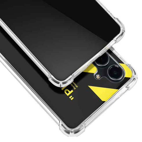 Black and Yellow Stripes Galaxy S23 FE Clear Case
