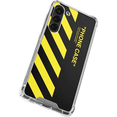 Black and Yellow Stripes Galaxy S23 Plus Clear Case