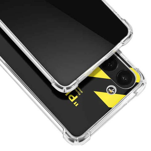 Black and Yellow Stripes Galaxy S23 Plus Clear Case