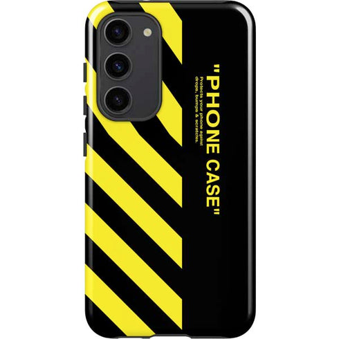 Black and Yellow Stripes Galaxy S23 Plus Pro Case