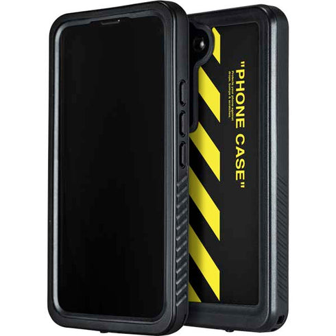 Black and Yellow Stripes Galaxy S23 Plus Waterproof Case