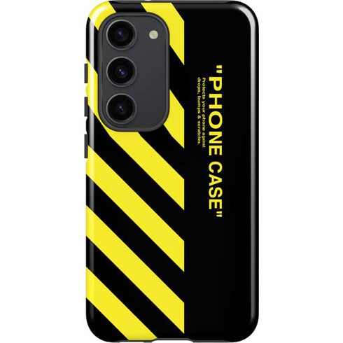 Black and Yellow Stripes Galaxy S23 Pro Case