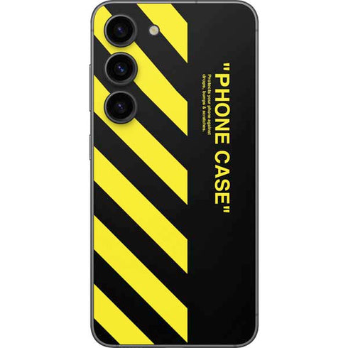 Black and Yellow Stripes Galaxy S23 Skin