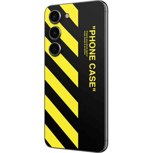 Black and Yellow Stripes Galaxy S23 Skin