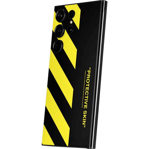 Black and Yellow Stripes Galaxy S23 Ultra Skin