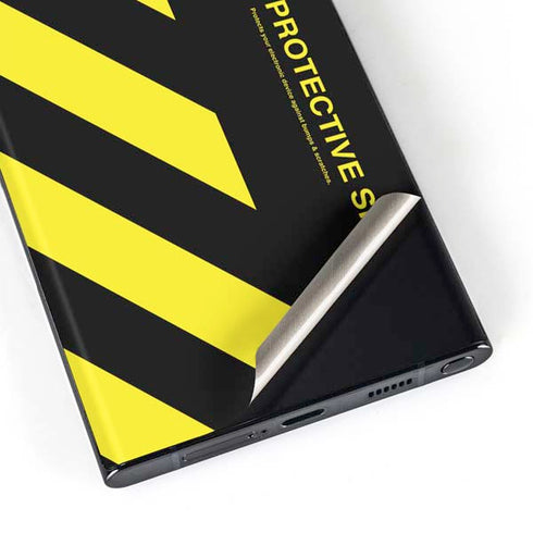 Black and Yellow Stripes Galaxy S23 Ultra Skin