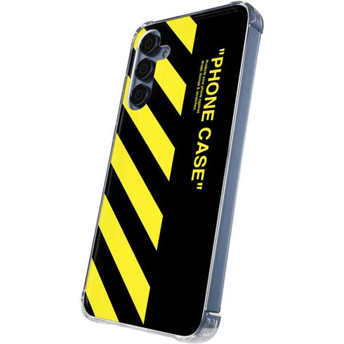 Black and Yellow Stripes Galaxy S24 Clear Case