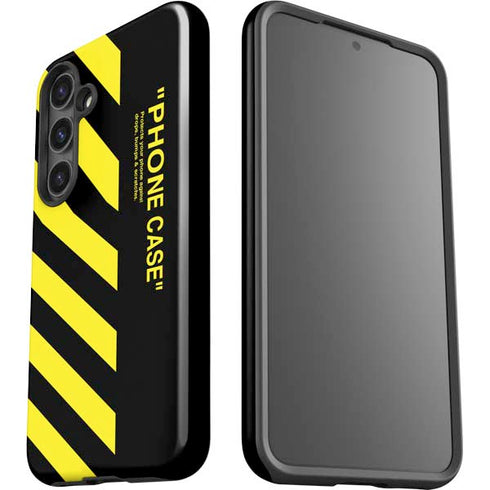 Black and Yellow Stripes Galaxy S24 Impact Case
