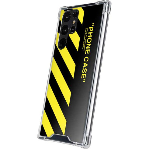 Black and Yellow Stripes Galaxy S24 Ultra Clear Case