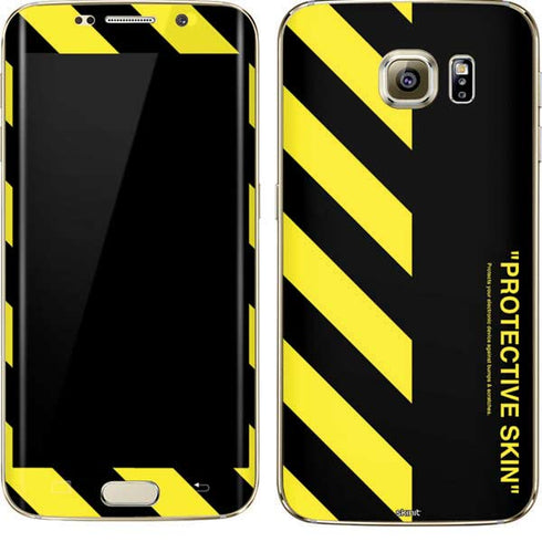 Black and Yellow Stripes Galaxy S7 Edge Skin