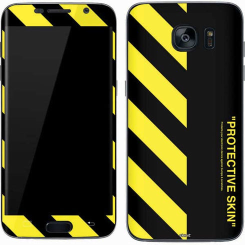 Black and Yellow Stripes Galaxy S7 Skin