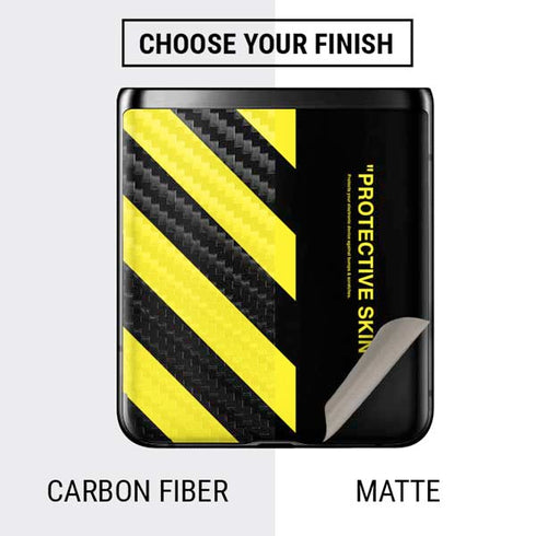 Black and Yellow Stripes Galaxy Z Flip Skin