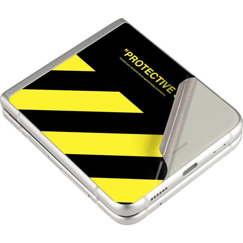 Black and Yellow Stripes Galaxy Z Flip3 5G Skin