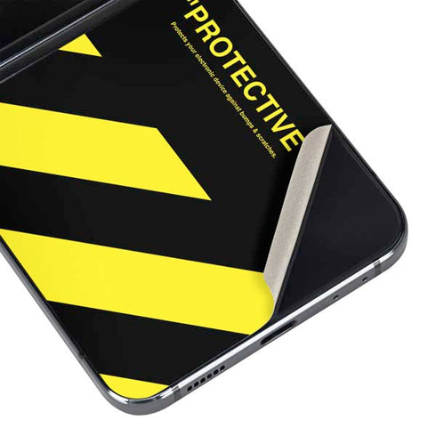 Black and Yellow Stripes Galaxy Z Flip5 5G Skin
