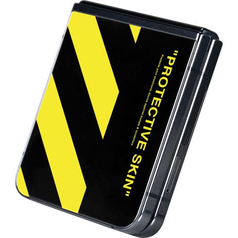Black and Yellow Stripes Galaxy Z Flip5 5G Skin