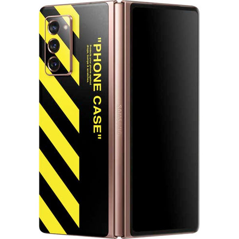 Black and Yellow Stripes Galaxy Z Fold2 5G Skin