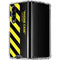 Black and Yellow Stripes Galaxy Z Fold4 5G Clear Case