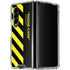 Black and Yellow Stripes Galaxy Z Fold4 5G Clear Case