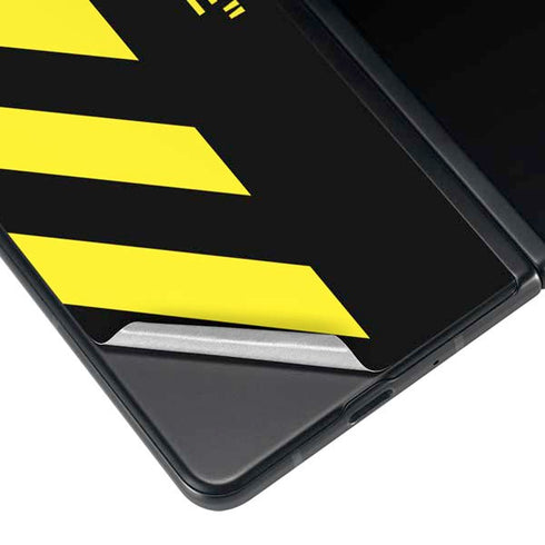 Black and Yellow Stripes Galaxy Z Fold4 5G Skin