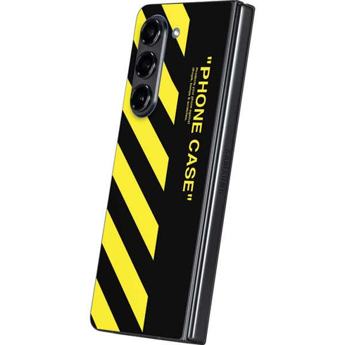 Black and Yellow Stripes Galaxy Z Fold5 5G Skin