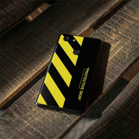 Black and Yellow Stripes Google Pixel 3 Skin