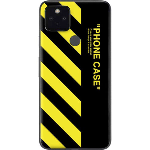 Black and Yellow Stripes Google Pixel 4a 5G Skin