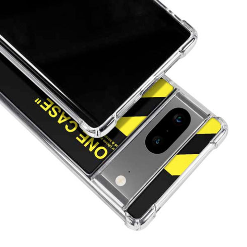 Black and Yellow Stripes Google Pixel 8 Clear Case