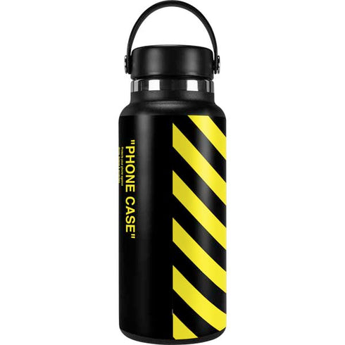 Black and Yellow Stripes Hydro Flask 32oz Wide Mouth Skin