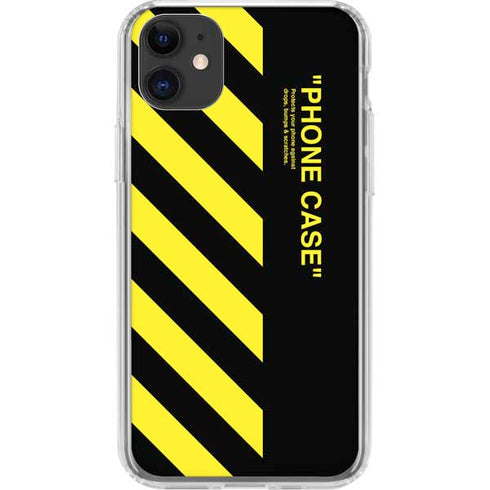 Black and Yellow Stripes iPhone 11 Clear Case