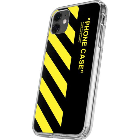 Black and Yellow Stripes iPhone 11 Clear Case