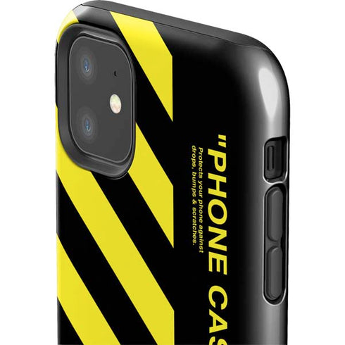 Black and Yellow Stripes iPhone 11 Impact Case