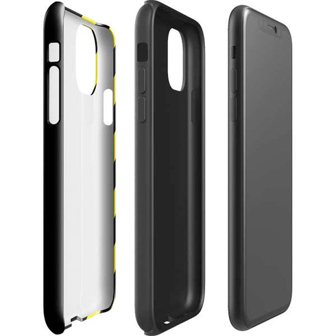 Black and Yellow Stripes iPhone 11 Impact Case