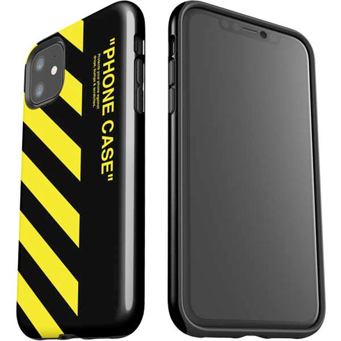 Black and Yellow Stripes iPhone 11 Impact Case