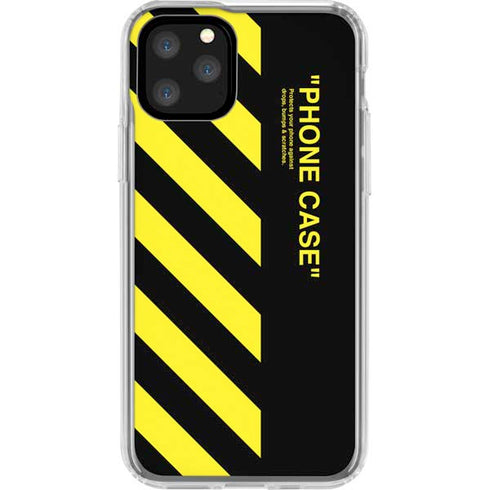 Black and Yellow Stripes iPhone 11 Pro Clear Case