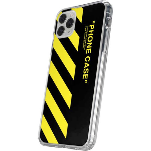 Black and Yellow Stripes iPhone 11 Pro Clear Case