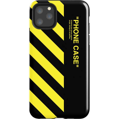 Black and Yellow Stripes iPhone 11 Pro Max Impact Case