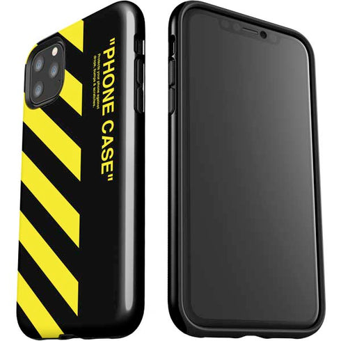 Black and Yellow Stripes iPhone 11 Pro Max Impact Case