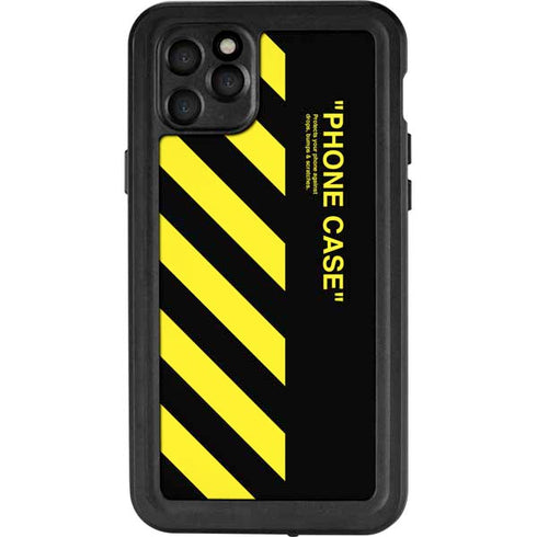 Black and Yellow Stripes iPhone 11 Pro Max Waterproof Case