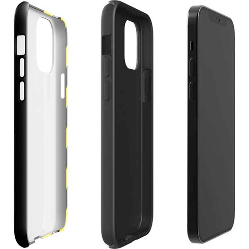 Black and Yellow Stripes iPhone 12 Impact Case