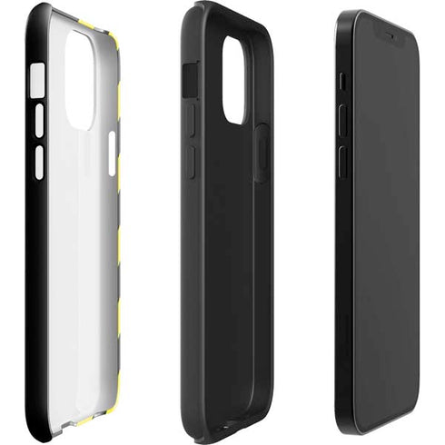 Black and Yellow Stripes iPhone 12 Mini Impact Case