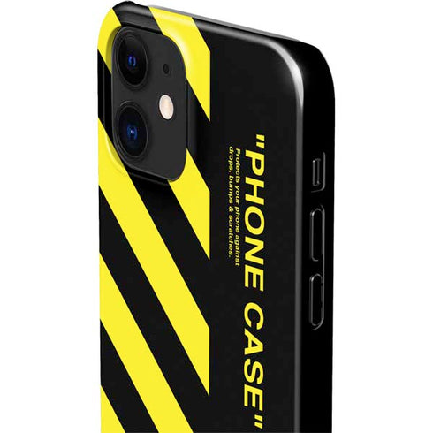 Black and Yellow Stripes iPhone 12 Mini Lite Case