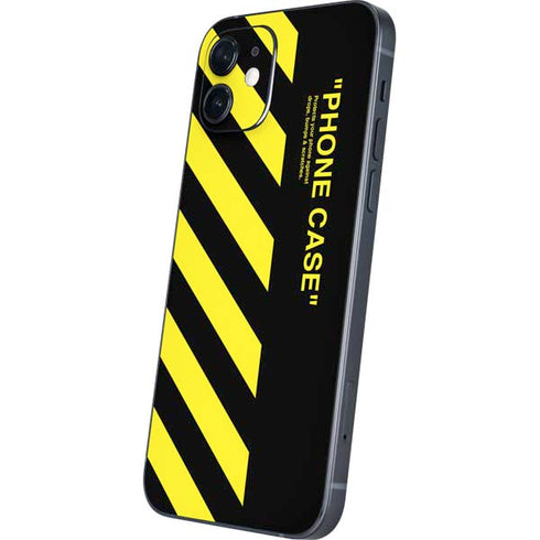 Black and Yellow Stripes iPhone 12 Mini Skin
