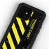 Black and Yellow Stripes iPhone 12 Mini Waterproof Case