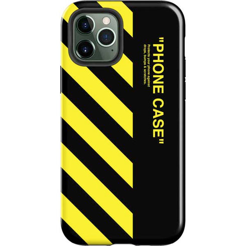 Black and Yellow Stripes iPhone 12 Pro Impact Case