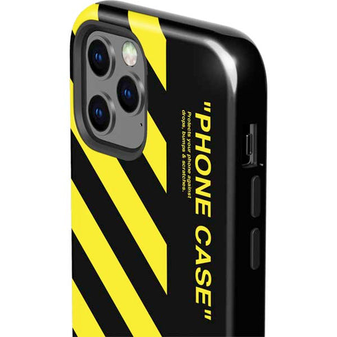 Black and Yellow Stripes iPhone 12 Pro Impact Case