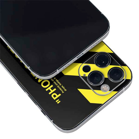 Black and Yellow Stripes iPhone 12 Pro Skin